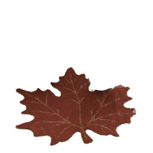 Heritage Lace Maple Leaf 14-Inch by 15-Inch Placemat, Dark Paprika, Set of 2