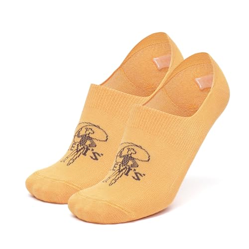 Image of Levi's Men's Cotton Stretch No Show Anti Slip Grip Socks (Pack of 3)