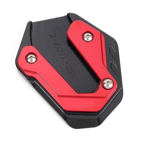 VQLDPX Motorrad-Ständerfuß-Seitenständer-Verlängerungspolster Für Yamaha XJ6 XJ6F XJ6N Diversion 2009 2010 2011 2012 2013 2014 2015 Motorradständer Platte Verbreiterung(Rot)
