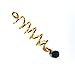 Copper Coil Dread Lock Bead with Black Glass Bead