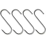 Meat Hooks 20Pcs,Premium Butcher's Hook,Stainless Steel Wall S-Shaped Hooks–for Hot and Cold...
