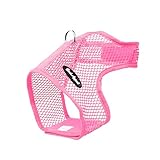 Bark Appeal Pink Netted Mesh Wrap N Go Dog Harness for Small-Medium Pets – Soft Netted Mesh Vest Harness for Dogs, Puppies, Kittens & Cats – Easy Buckle-Free Design for a Comfortable Fit – Medium