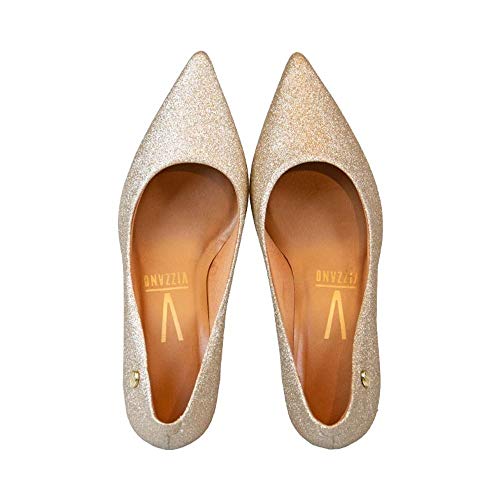 SCARPIN ELEGANTE COM BRILHO VIZZANO DOURADO 1334100 38 DOURADO