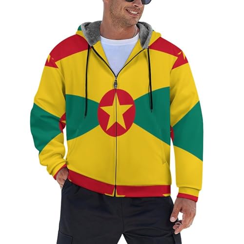 Veste polaire 3D au motif patriotique avec zip et sweat à capuche