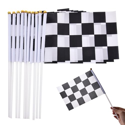 QQSD Italienische Mini-Handflaggen Mit Speerspitze - 12 Stück Set Für Partys & Veranstaltungen