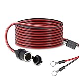 LIEFERUMFANG - 1x 3,50 Meter 12V Kfz Zigarettenanzünder Verlängerungskabel mit Ösen und Zigarettenanzünderbuchse 12V / 24V von Weiss - More Power +