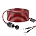 Produktbild 12V Kfz Zigarettenanzünder Verlängerungskabel mit Ösen und Zigarettenanzünderbuchse Auto Steckdose zum Anschluß an die Autobatterie [16AWG / 15A / 12V / 24V / 3,50 Meter] von Weiss - More Power +