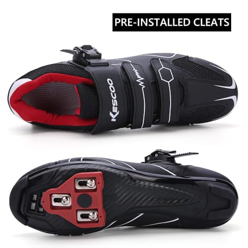 Image of KESCOO Unisex Cycling Shoes Compatible with Peloton Indoor Road Bike