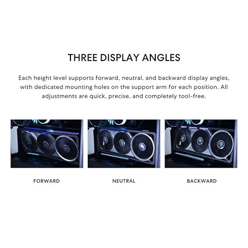 Image of Lian Li ATX PC Case 4 Slots Vertical GPU Kit (VG4v4 Black) | Premium Gen 5 Riser Cable PCI-E 5.0 x16-200mm, PCIe 3.0 /4.0 Compatible, Adjustable Position, Anti-Sag Support