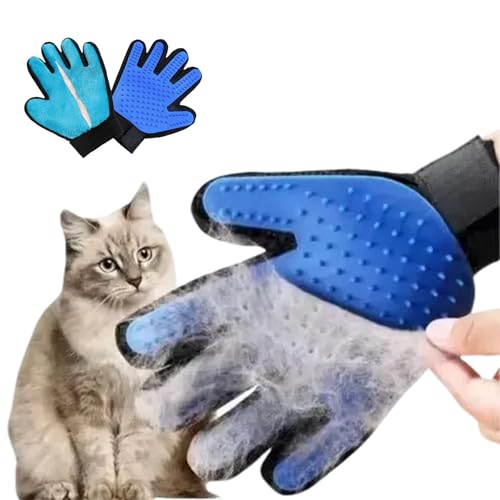 CZMYCBG Guantes de Aseo para Mascotas, Manoplas Depilatorias para Perros, Gatos, Conejos y Caballos, Son Universales para Ambas Manos(R)