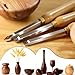 Mini Carbide Tipped Wood Lathe Turning tools Combo set Rougher Detailer Finisher with Wood Handle and Diamond Round Square Carbide Inserts，3pcs