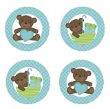Teddy Bear {Blue} Edible Cupcake Toppers Decoration