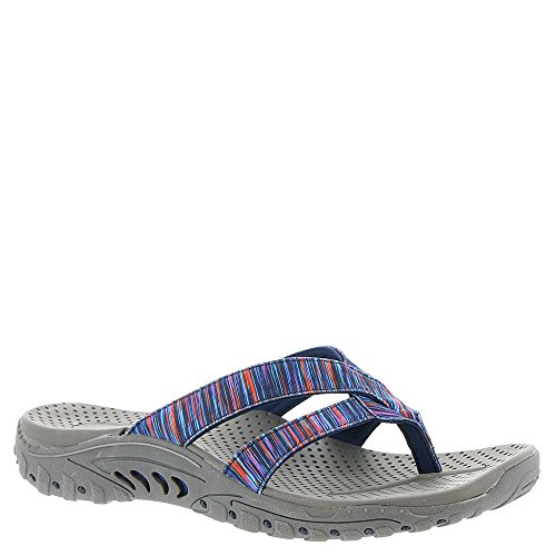 Skechers Women's Reggae Space Cadet Flip Flop,Navy Multi,11 M US