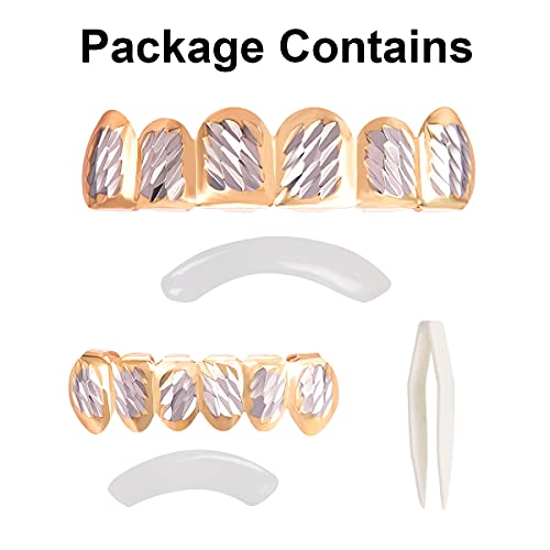 Grillz Hip Hop 18K Robusto Grillz Banhado a Ouro para Homens Grelhadores Dentes para Mulheres Grelha