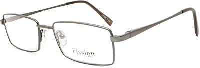 Fission 003 Eyeglasses|Clear Lens|Metal Frame|Size:54-17-140|Brown