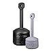 Justrite, Personal Smoker’s Cease-Fire Outdoor Ashtray, Polyethylene Standing Ashtray with Steel Bucket, 1 Gallon, Black, 26806D