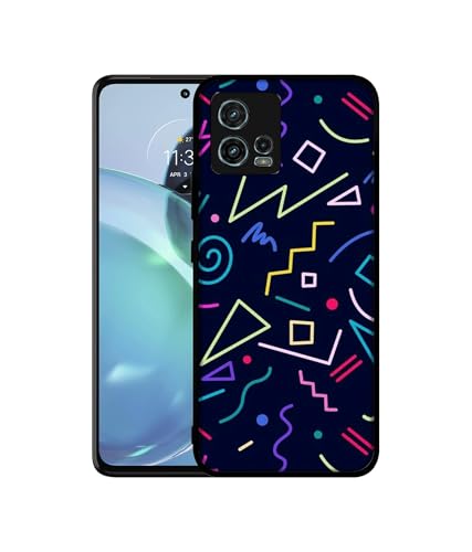 Image of Retro Abstract Design Premium 2D Printed Metal Back Case Cover for Motorola Moto G72 4G