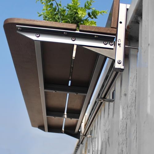 Adjustable Balcony Hanging Table - Space-Saving Outdoor Bar Table for Railing - Wall-Mounted Serving Table (120x27cm/47x11in) - Perfect for Patios and Decks