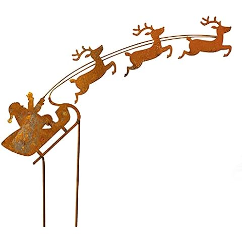 Blümelhuber - Weihnachtsmann auf Rentierschlitten Rostige Winter und Weihnachtsdeko Cover