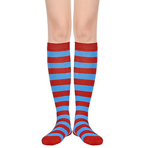 Image of American Trends Striped Knee High Socks for Women Thigh High Socks Long Leg Warmers