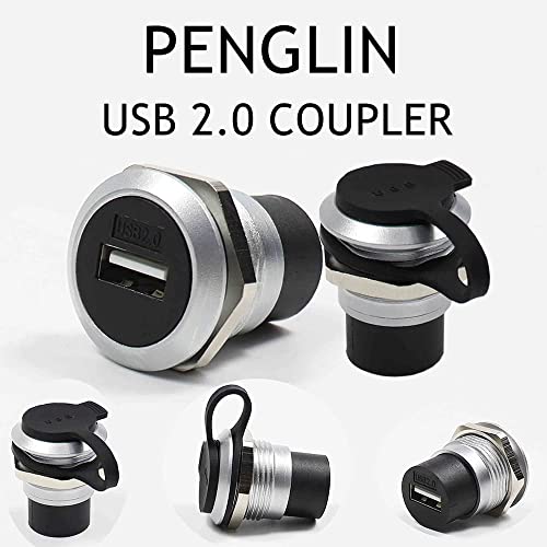 PENGLIN 2PCS USB 2.0 Panel Mount Connector, USB Pass Through Coupler - Image 2