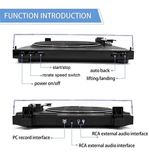 Tourne-disque avec couvercle anti-poussière transparent Tourne-disque en vinyle Haut-parleurs stéréo intégrés Bluetooth… - Les Beatles, Paul McCartney, John Lennon, RIngo Starr, George Harrison Tourne-disque avec couvercle anti-poussière transparent Tourne-disque en vinyle Haut-parleurs stéréo intégrés Bluetooth… – Image 5