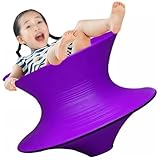 MZZKFC FRP 360° Children Rotation Stool/Gyro Chair with Thickened Base, Nursery Kids Toys Sense Training Equipment, Commercial Gyro Chair for Indoor Outdoor(Purple,5 pcs)