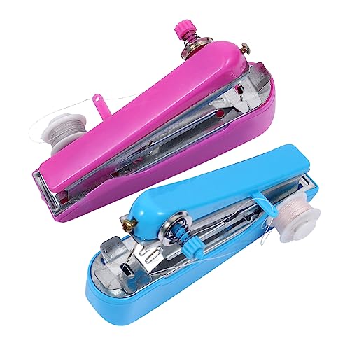 PHENOFICE 2piezas Máquina De Coser Manual Portátil Para Principiantes y Profesionales Para Ropa Seda Vaqueros Cortinas Parches Viaje PHENOFICE 2piezas Máquina De Coser Manual Portátil Para Principiantes y Profesionales Para Ropa Seda Vaqueros Cortinas Parches Viaje