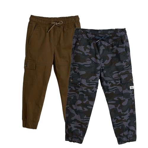 Image of Amazon Brand - Symbol Boy's Cotton Cargo Jogger | Elasticated Waistband and Cuff | Stretchable | Age 2-14 Years