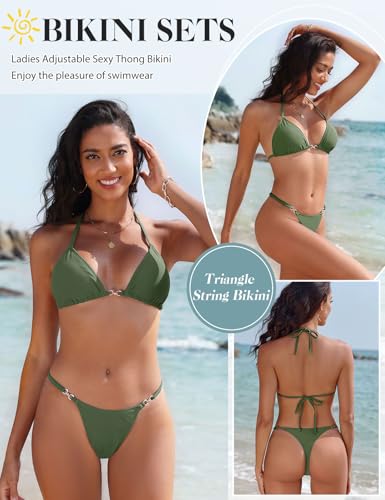 Ensemble bikini deux pièces triangle idéal pour rayonner à la plage cet été - 4