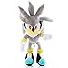 HHtoy 26cm Plata The Hedgehog Juguetes de Peluche de Sonic The Hedgehog Anime Figuras Relleno Suave muñeca 3+ niños cumpleaños