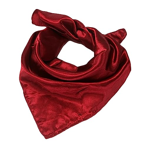 Silk scarf solid color small square scarf temperament scarf