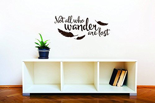 Wall Decor Plus More Wdpm3721 Not All Who Wander Are Lost Modern Wall Art Vinyl Decal Quote, Chocolate Brown,23X10-Inch, 23X10, Chocolate Brown #TOP1