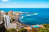 Póster 90 x 60 cm: Vista aérea de la Zona Hotel y del Mar Puerto de la Cruz, Tenerife (90439899)