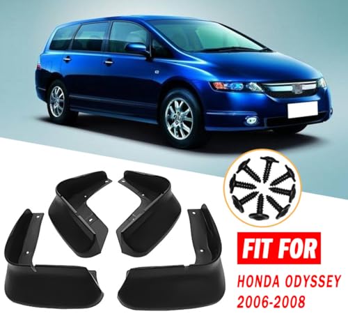 Image of Mud Flaps Mud Guards Fit for Honda Odyssey 2006-2008, Front & Rear Mud Splash Guards Accessories - 4 Pc, Black, LAN-ODYSSEY 06-08
