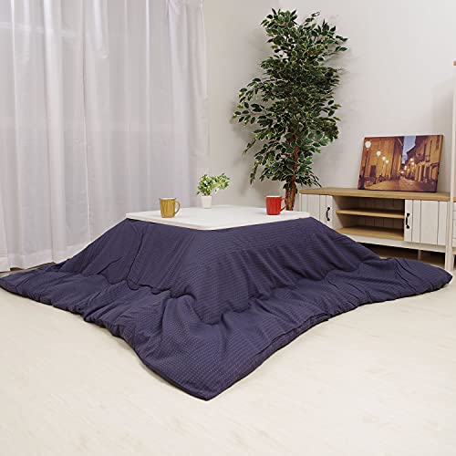 先染め刺子織 こたつ布団 正方形170×170cm ネイビー