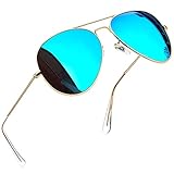 Joopin Oversized Polarized Blue Aviation Sunglasses For Men, Mirrored Military Style Sun Glasses Uv Protection, Lightweight Shades Sunnies