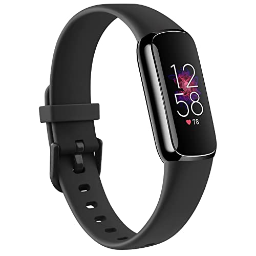 Wanme Straps for Fitbit Luxe Strap for Women Men Waterproof Soft Strap Replacement for Fitbit Luxe/Luxe Special Edition Fitness Tracker (S 5.5-7.1 Z-Black)