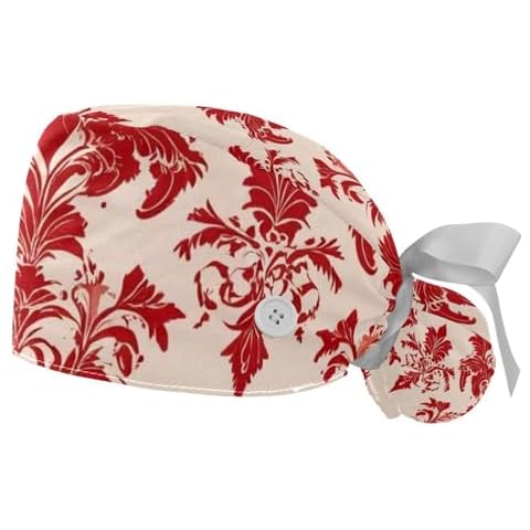 Lyetny Chenille Print Working Cap with Button, Cotton Working Hat Sweatband for Men, 2 Packs Cover