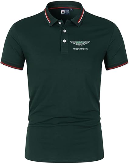 As_ton Mar_tin - Polo de manga corta para hombre y mujer con cuello en V y 3 botones, ropa deportiva suelta de algodón, polo de golf
