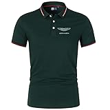 As_ton Mar_tin - Polo de manga corta para hombre y mujer con cuello en V y 3 botones, ropa deportiva suelta de algodón, polo de golf