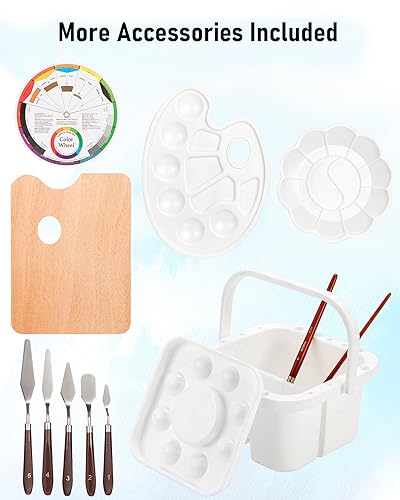 Nicpro-158PCS-Deluxe-Large-Painting-Kit-with-Metal-and-Solid-Beech-Wood-Easel-Acrylic-Oil-Watercolor-Paint-Set-Paint-Brushes-Canvases-Palette-Paper-Pad-Professional-Art-Set-for-Adults-Artist