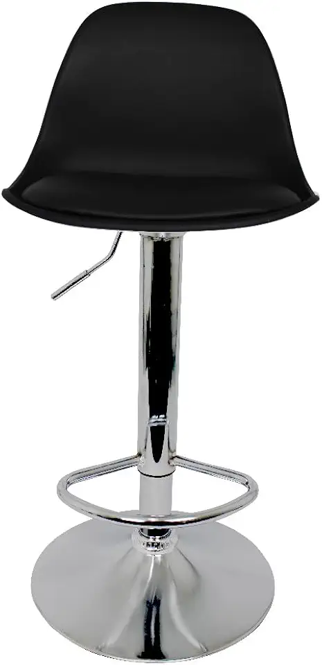 Banquetas de Cozinha, e Bancada Giratória ela é Alta com Regulagem de Altura, Amortecimento a gás, na Cor Preta.