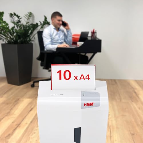 Hsm S10 Distruggi Documenti Taglio A Striscia 22Cm 58 Db Argento-Bianco - 2