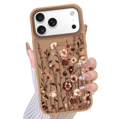 Coque iPhone 17 Pro Max motif floral pour un style quotidien élégant en public