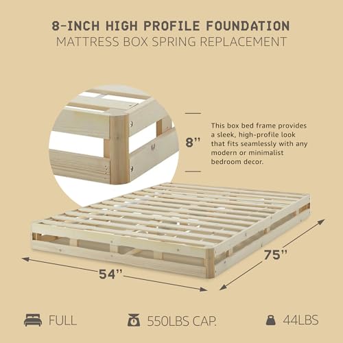 Image of Hercules 8 Inch High Profile Mattress Foundation Platform, Full Size Bed