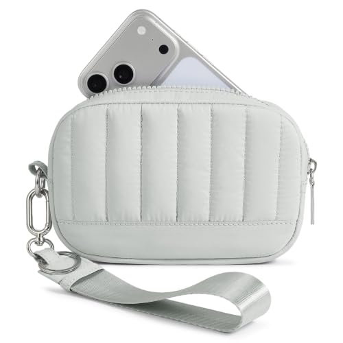 Marvolia Wristlet Wallet for Women Quilted Protective Wristlet Purse, Grey by Marvolia - Used condition - US$8.09