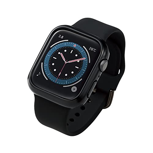 �G���R�� Apple Watch (�A�b�v���E�H�b�`) �P�[�X �o���p�[ 44mm [Apple Watch SE2 SE 6 5 4 �Ή�] �n�[�h �|���J�[�{�l�[�g �t�B�������p�� �u���b�N AW-20MBPPBK
