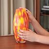 Jarrón de Vidrio Artístico Estilo Murano Soplado a Mano con Efecto Confeti Naranja Decoración para el Hogar | Jarrón Artístico para Flores, Centro de Mesa Decorativo Seguso - Regalo para Navidad, Día de la Madre, San Valentín, Estreno de Casa 8