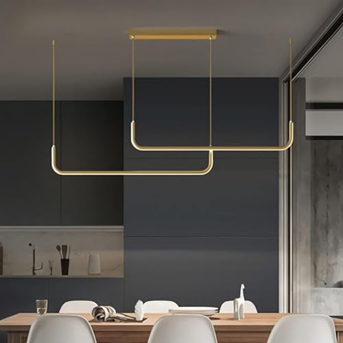 Luminaire suspendu LED au minimalisme épuré pour salle à manger contemporaine